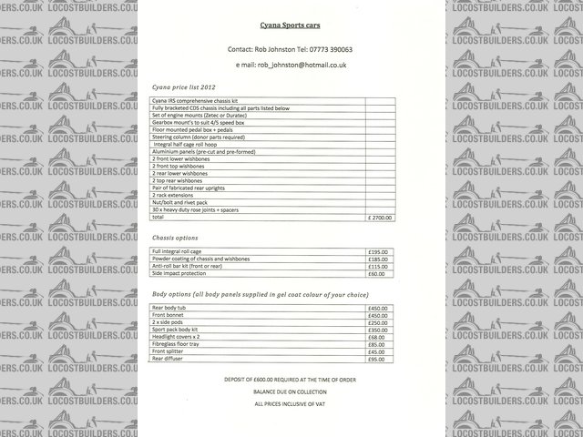 Price list